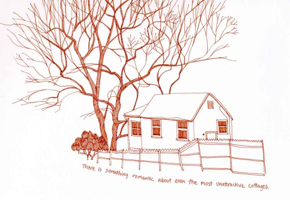 Cottage sketch by Carolyn A Pappas