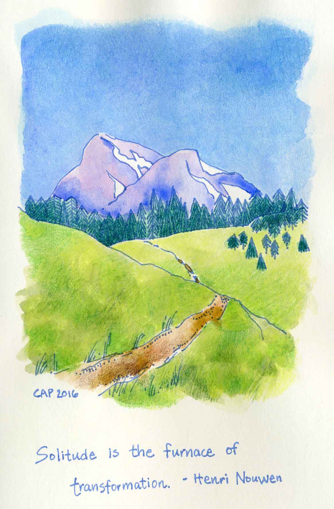 imaginary landscape sketch