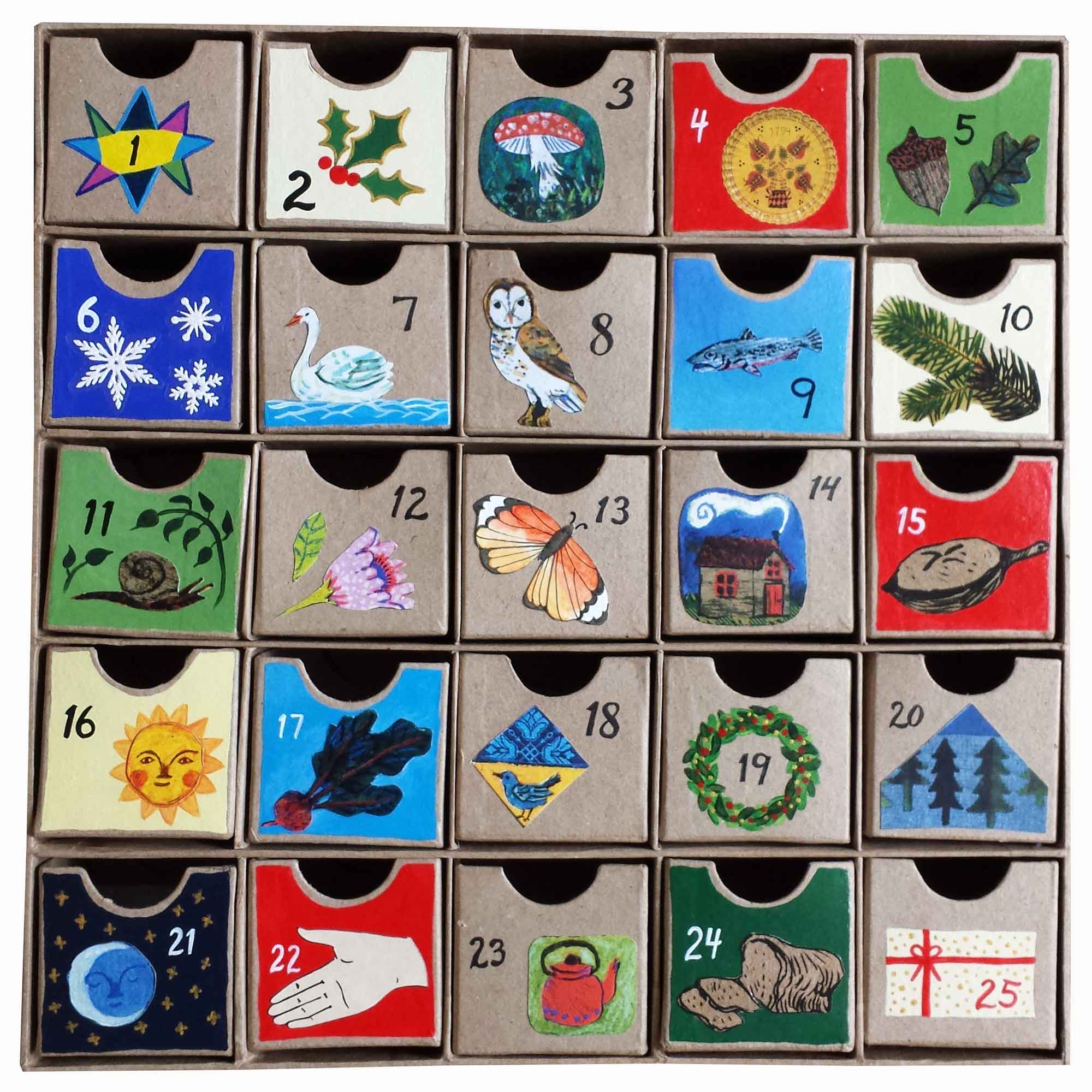 handpainted advent calendar