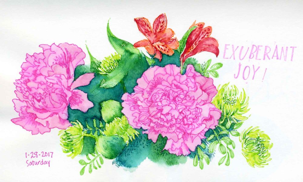 flower sketchbook drawing