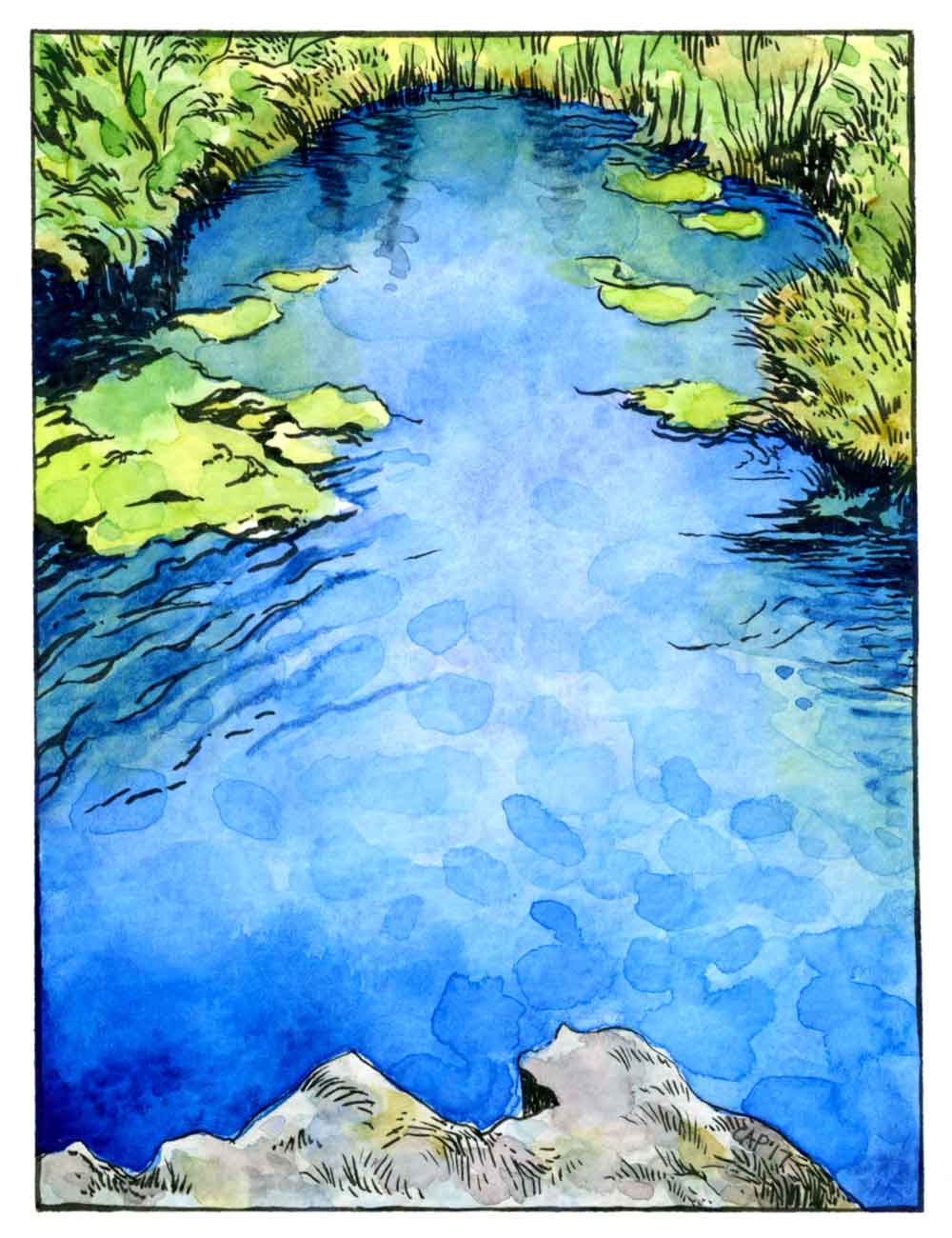 mexican pond painting